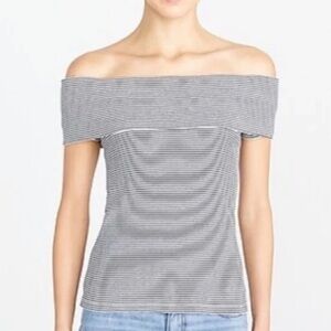 J.Crew | Open Shoulder striped top Small